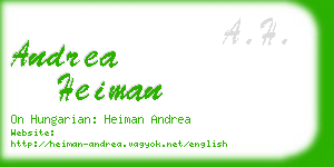 andrea heiman business card